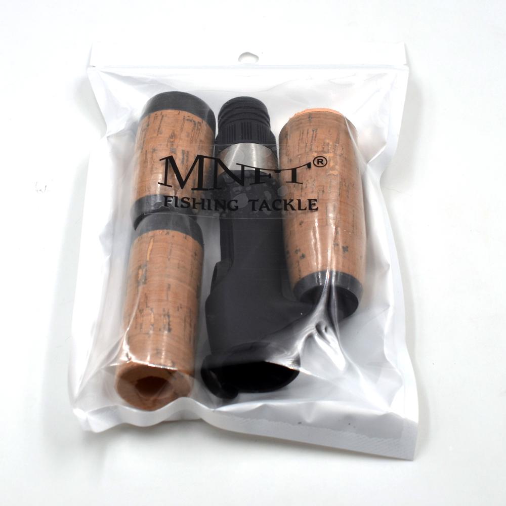 MNFT 1Set Kork Split Grip Rutenhandgriff-Kit Baitcast Angelrutenbau und Reparatur Tackle mit Kunststoff-Rollenhalter Hintergriff