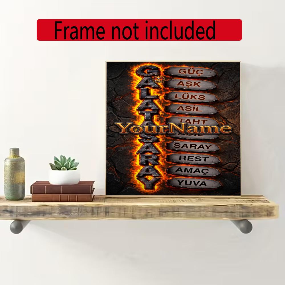 Galatasaray Customize Text Diamond Painting Round Diamond Mosaic Suitable For Beginners Diamond Painting Rhinestones Gift Frameless