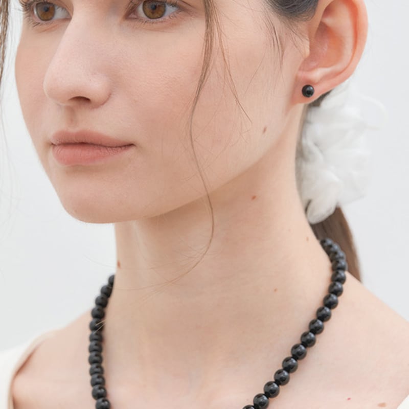 Halden Simple Onyx Black Necklace (N014_8mm)