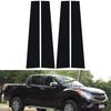 4Pcs Glossy Black PC Material Mirror Effect Car Door Window Center Middle BC Pillar Post Column Cover Trim Fit For Mazda BT-50 2010-2015