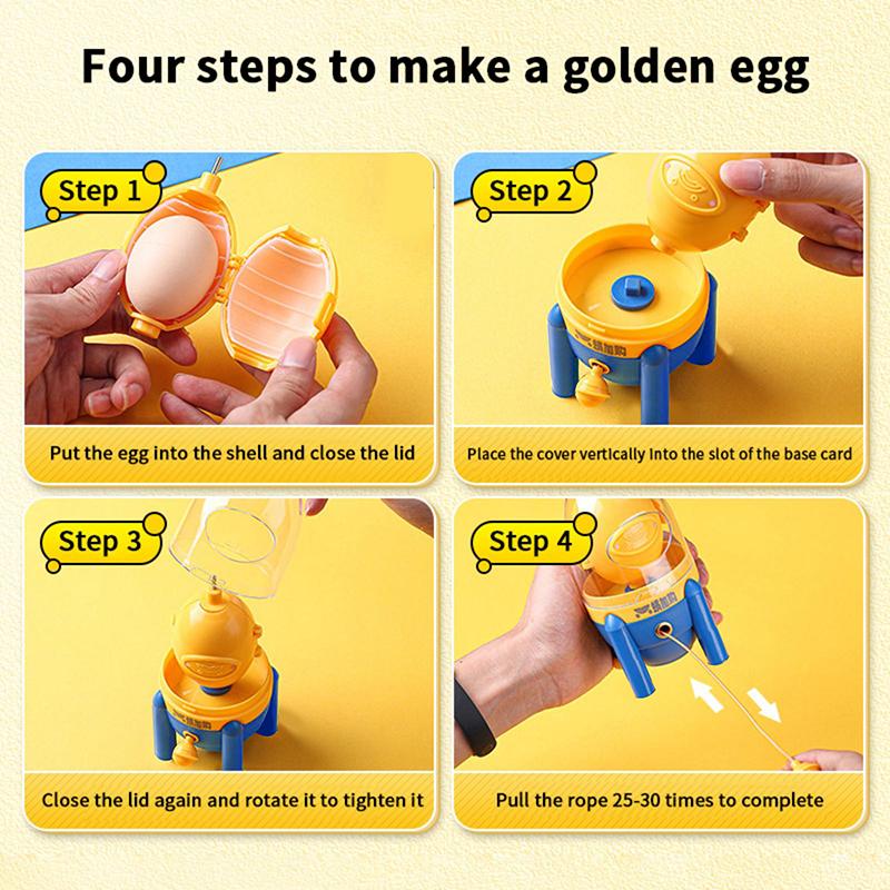 Manueller Eiershaker & Eigelb-Homogenisator, Goldenes Ei-Mixwerkzeug für effizientes Eierrühren, Handliche Küchen-Schneebesen-Alternative