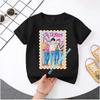 2026 New  K-POP Saja Boys Print Short-Sleeved Spring Summer Clothing for Boys and Girls Cute Polyester T-shirt for Boys and Girls
