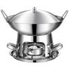 Kangfuto 9-Inch Stainless Steel Alcohol Hotpot Set