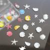 1Box/36pcs Shimmering Pearls White Resin Nail Charms Starfish And Shell Decorations For Party Wedding Nail Art Designs