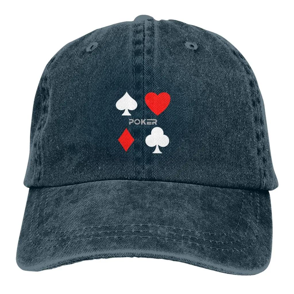 Poker Suite Classic Baseball Caps Peaked Cap  Sun Shade Hats for Men