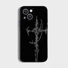 Cyber Sigil Cross line Phone Case For iPhone 16,15,14,13,12,11 Plus,Pro Max,XS,X,XR,SE,Mini,8,7,Soft Silicone Black Cover