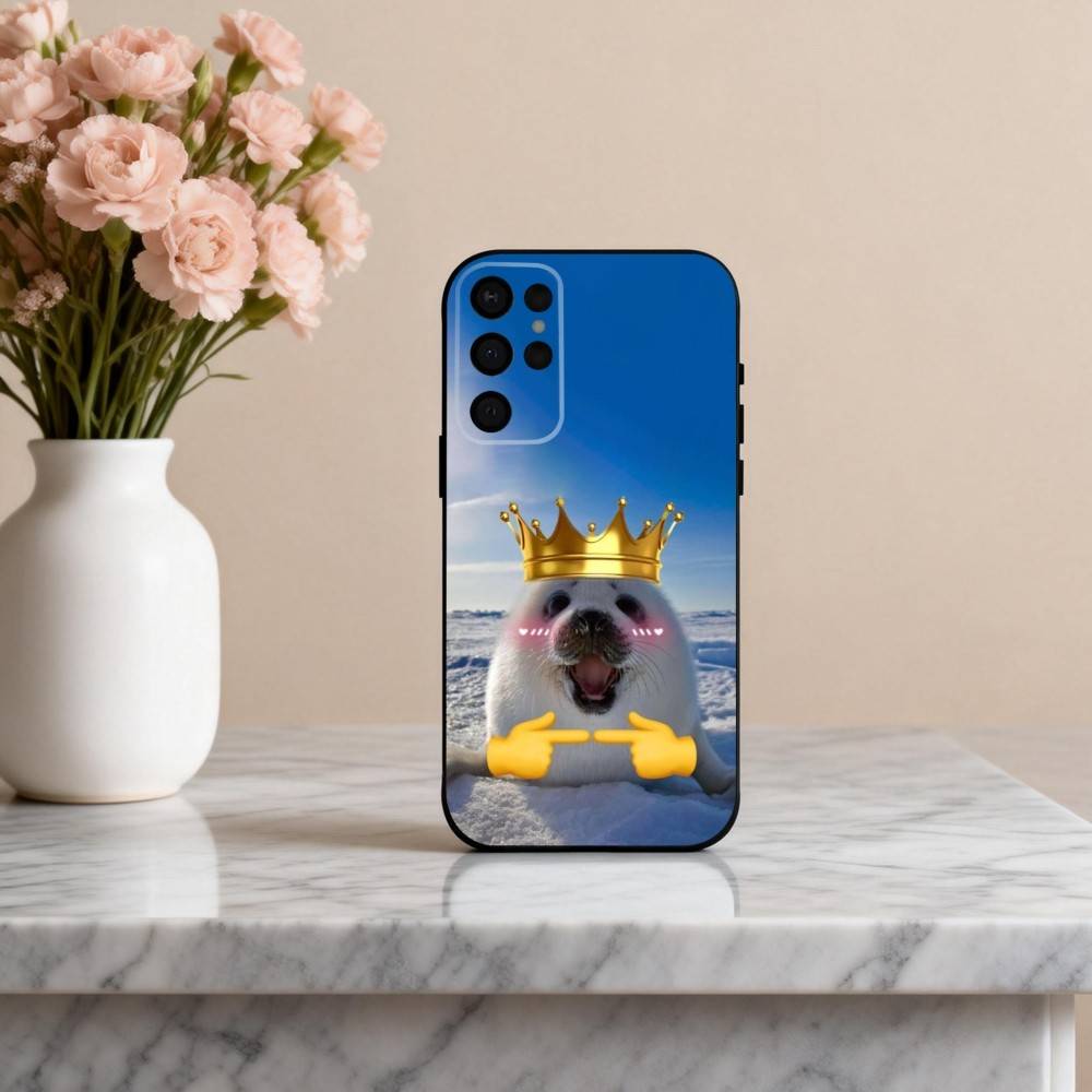 S-Seal F-Funny C-Cute Phone Case For Samsung S25,S24,S21,S22,S23,S30,Ultra,S20,Plus,Others Soft Black Case