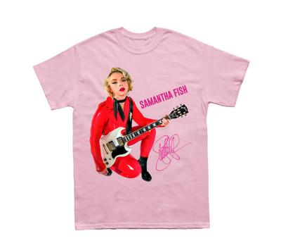 Samantha Fish Gitaar Signature Shirt Lichtroze Unisex S-5XL 1H0683 Unisex T-shirt