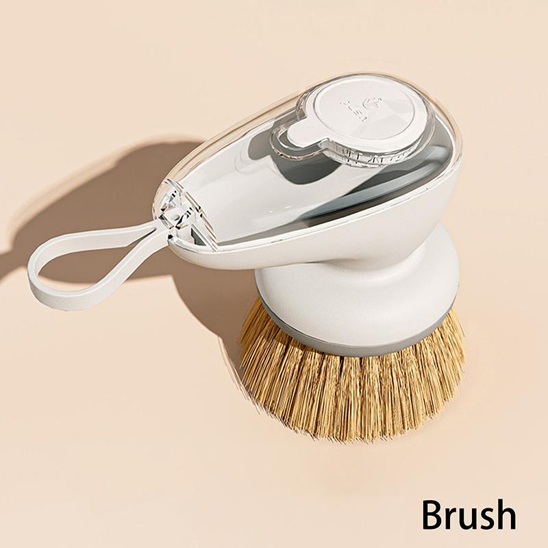 Spülschwammbürste mit Seifenspender Nachfüllbarer Topf Spülbürste Effizientes Reinigungswerkzeug für Heimküche