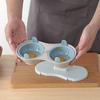 2 Piece 1/2 Cavity Egg Poacher with Filter Basket Egg Steamer Creative Egg Poaching Cup  Breakfast