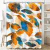 Creative artistic shower curtain waterproof and mildew-proof Shower curtain modern simple leaf pattern design Bathroom curtain