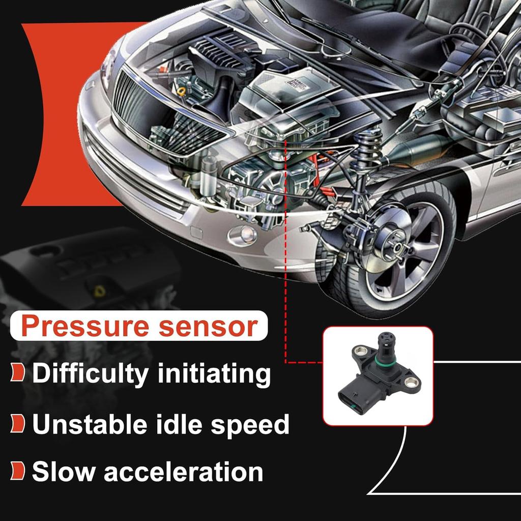 13627599042 Manifold Absolute Pressure Sensor 2008-2019 for BMW X5 X6 640i 650i 750i Replacement #V20725241 5S13386 V20-72-0090 13627551429 5WK96857Z