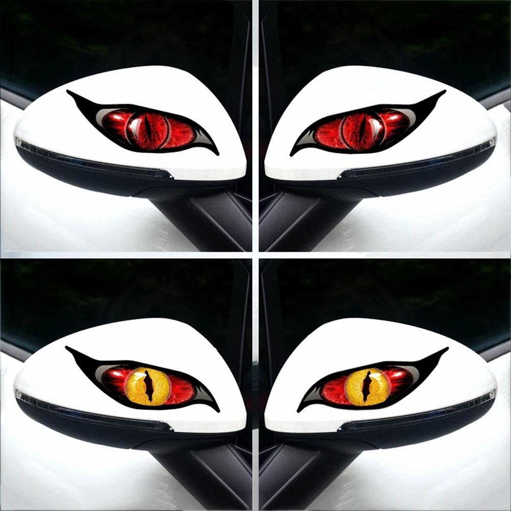 3D Stereo Reflective Eyes Stickers for Car Rearview Mirror Auto Strong Reflective Cat Eyes Waterproof for Truck SUV Car Stickers