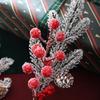 1/2Pcs Christmas Decoration Artificial Pine Branches Holly Berries Red Berry Branches for Christmas Tree Wreath Gifts Decoration