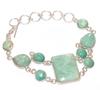 Bezel Amazonite 925 Silver Plated Bracelet 8" Bridal Jewelry Most Beautiful O3y14