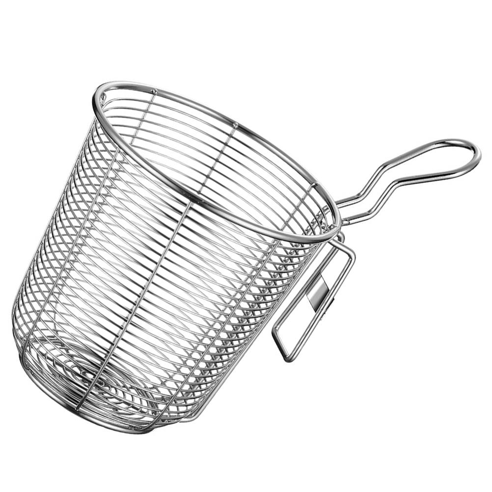 

Stainless Steel Noodle Strainer Hot Pot Colander Mesh Ladle With Hook Kitchen Utensils Cooking Dining Tools Bar Supplies 14.3X10CM серебряный