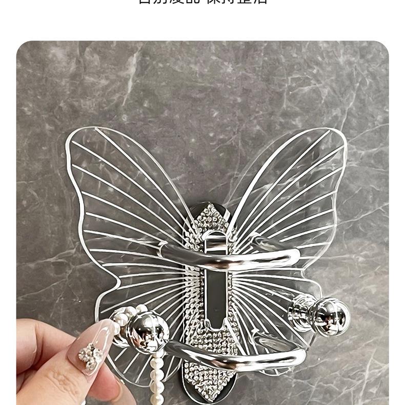 Wall-Mounted Acrylic Hair Accessory Organizer & Comb Rack