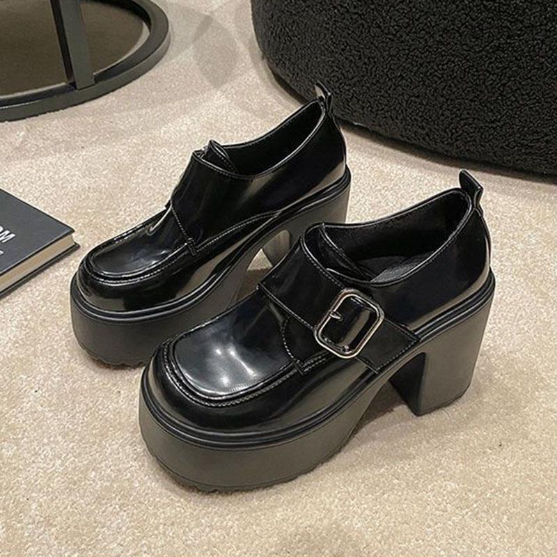 Damen Sommer Neue Mode Metallschnalle Designer High Heels Outdoor Lässig Bequem Partykleid Damen Mary Jane Schuhe