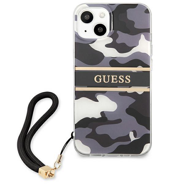 Guess Guhcp13Skcabbk Iphone 13 Mini 5,4 Czarny/Black Hardcase Camo Strap Collection