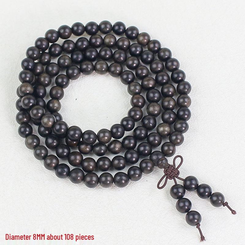 Wooden Sandalwood Buddhist Bead Bracelets - 108 Beads, Unisex Jewelry for Couples