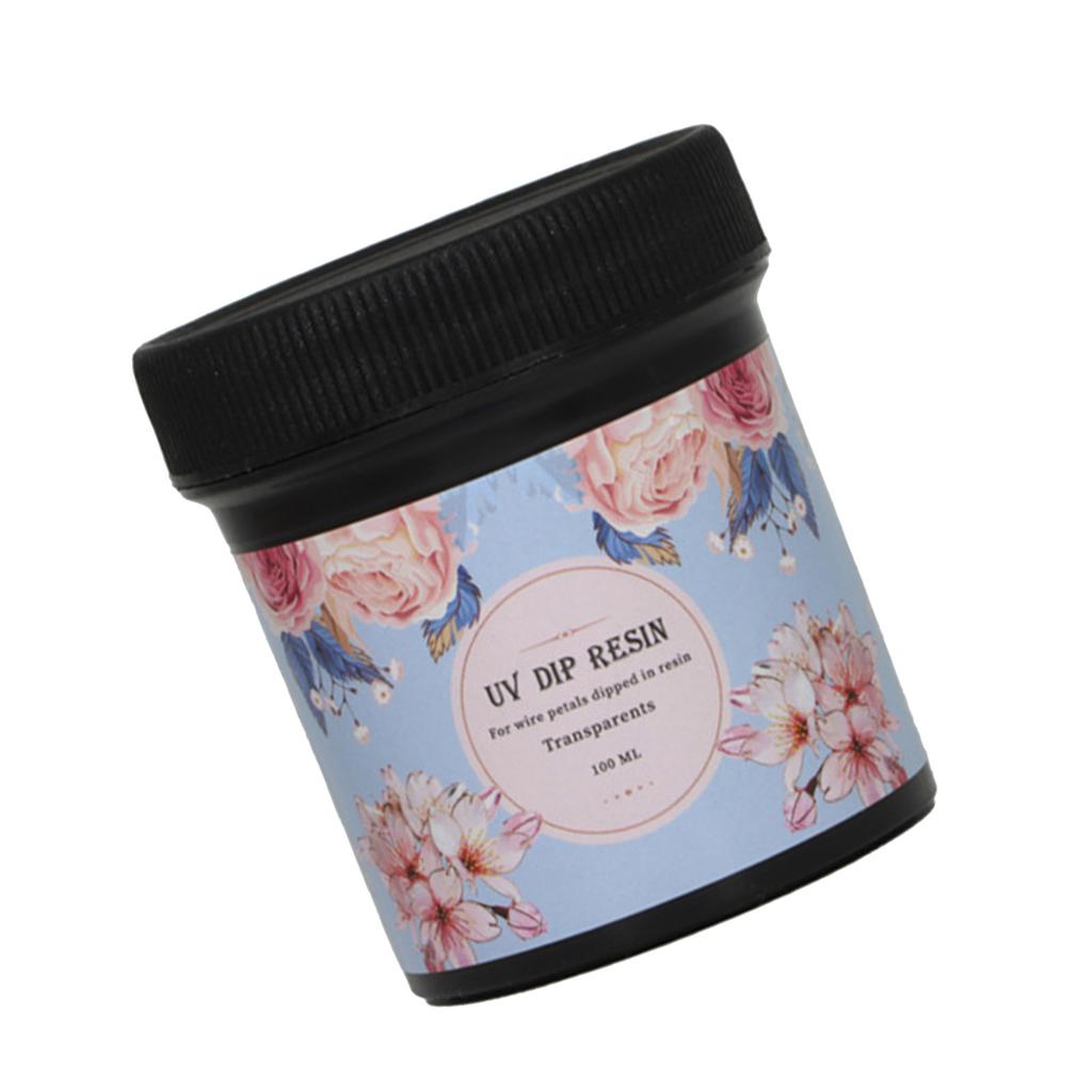 Practical UV Dip Resin Set 50g/100g Crystals Clear Epoxy for Flower Decoration and Jewelry Making with 13 Wires
