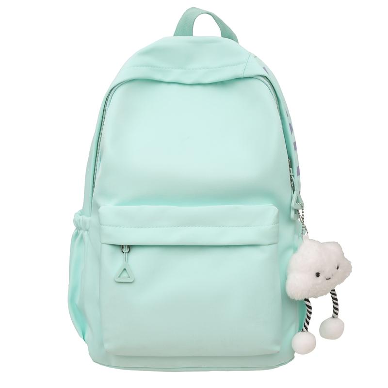 

Сплошной цвет Студенческая сумка Женский рюкзак для кампуса Маленький рюкзак небесно-голубой