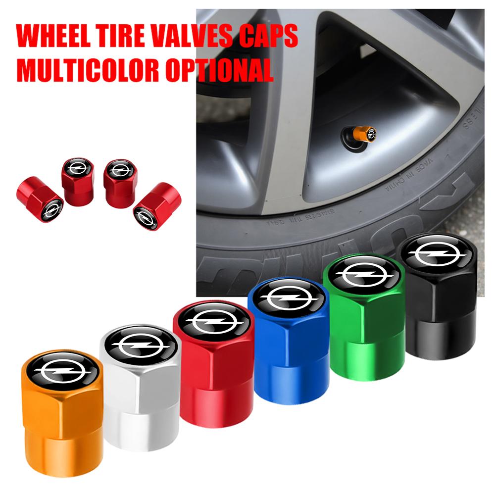 4pcs Car Badge Wheel Tires Valve Caps Metal Tyre Dust Cover For Opel OPC Astra G H J K F Insignia Corsa Mokka Vectra Accessories EZ8
