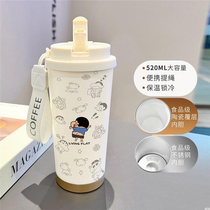 Cartoon Xiaoxin Thermos Cup 111 Stainless Steel Student High Value Office Coffee Cup Large Capacity Water Cup
