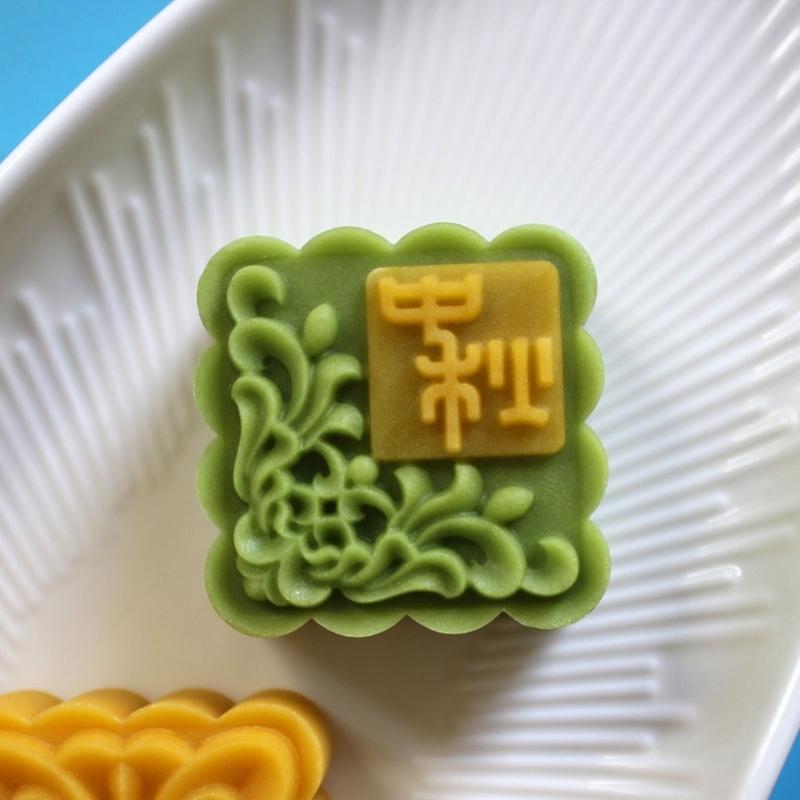 Plastic Mooncakes Molds Square Pastrys Stamps Flower Shape Mooncakes Hand Press Molds Unique Mungs Bean Cake Tool