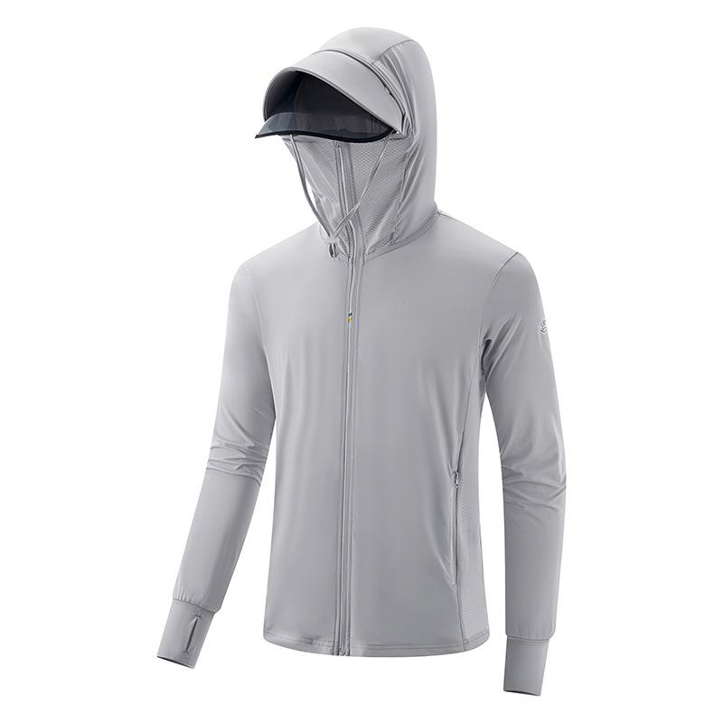 Skin clothing Outdoor fishing sunscreen clothing Summer new upf50 UV protection jacket Ice silk sunscreen clothing