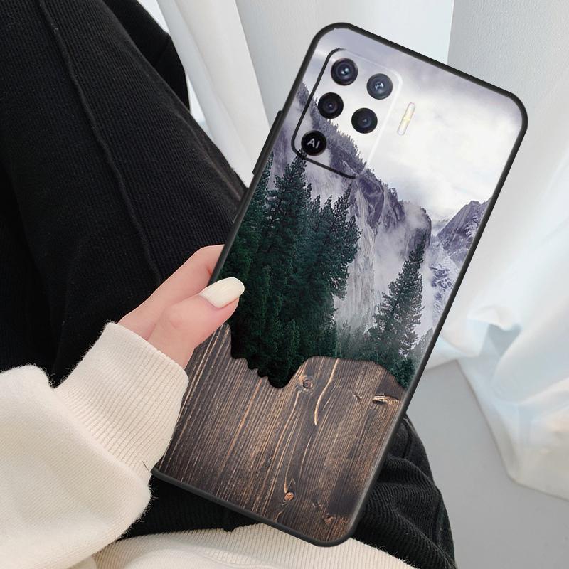 NATURE WOOD PRINTS Case For Oppo A40 A60 A80 A5 Pro A15 A16 A17 A57 A77 A94 A74 A54 A76 A96 A18 A38 A58 A78 A98