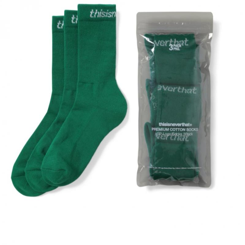 Thisisneverthat Sp Logo Socks 3pack Green