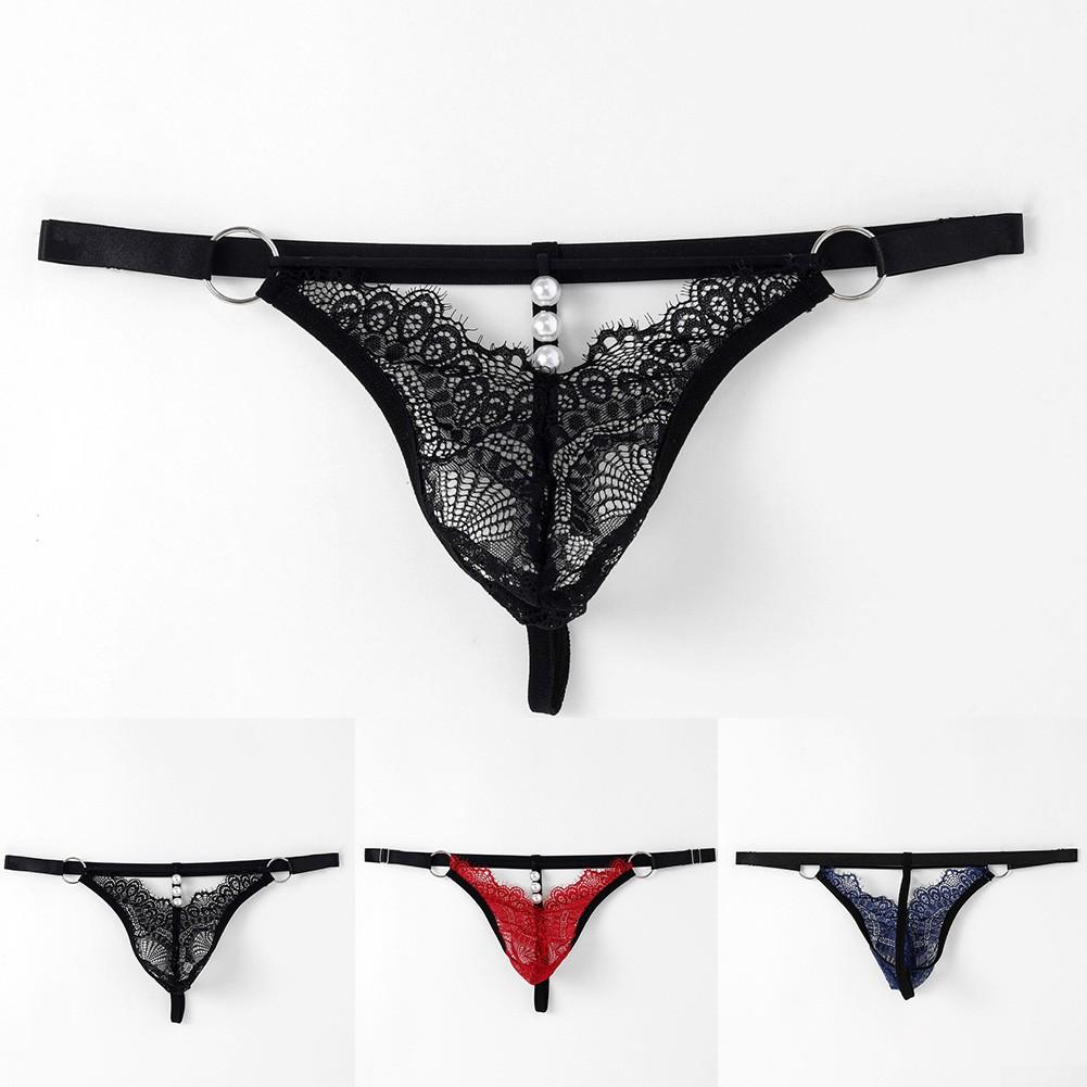Solid Underwear T-Back Thongs Underpants 1pc Briefs