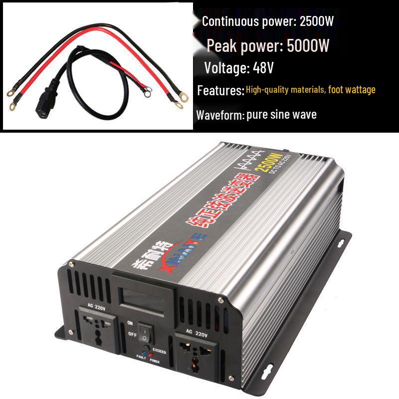 1000W/2000W/3000W Pure Sine Wave Inverter 12V/24V/48V To 220V for Car and Home Use