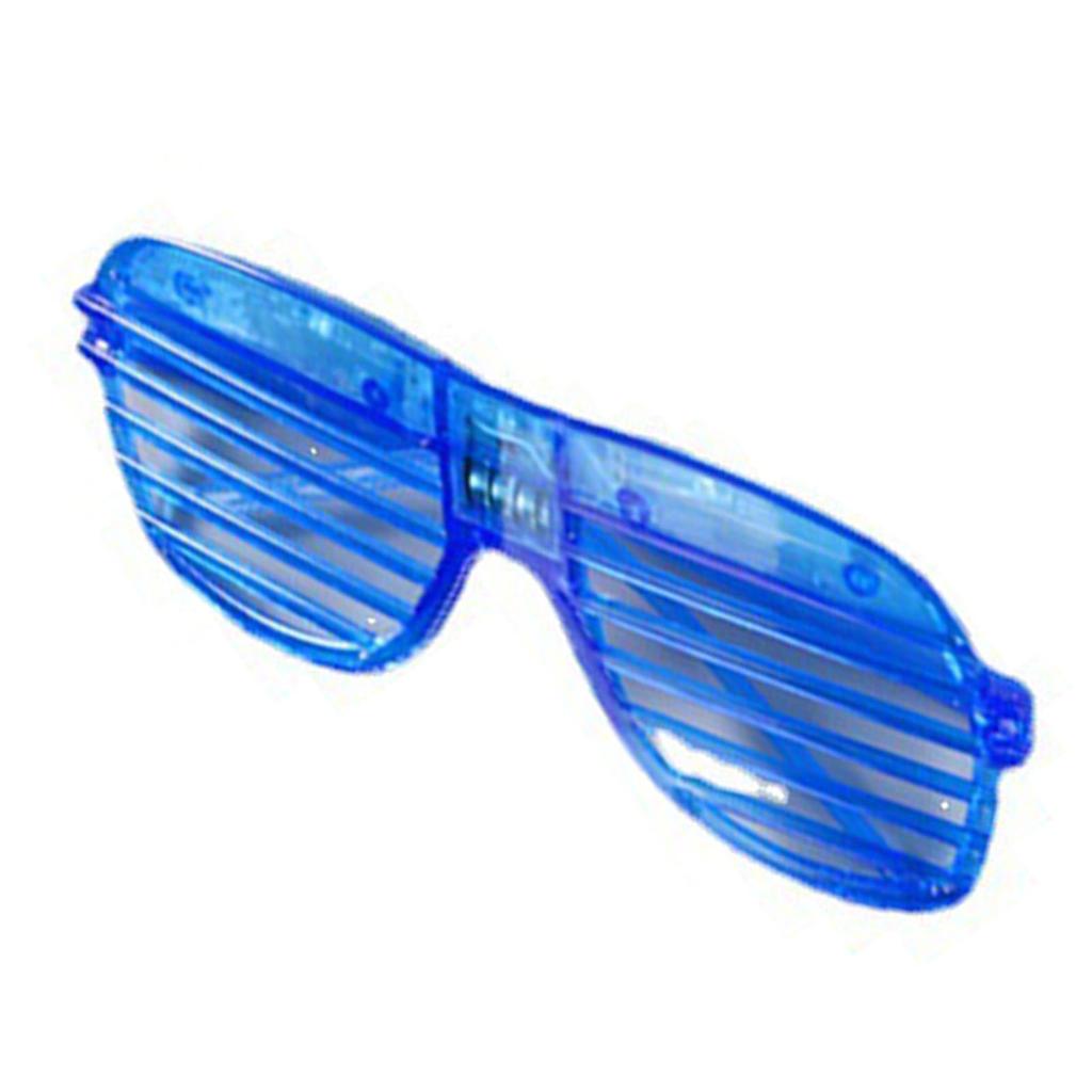 LED Sonnenbrille Leuchten im Dunkeln Blinkende Leuchtende Shutter Shades Brille für Halloween Party Blau