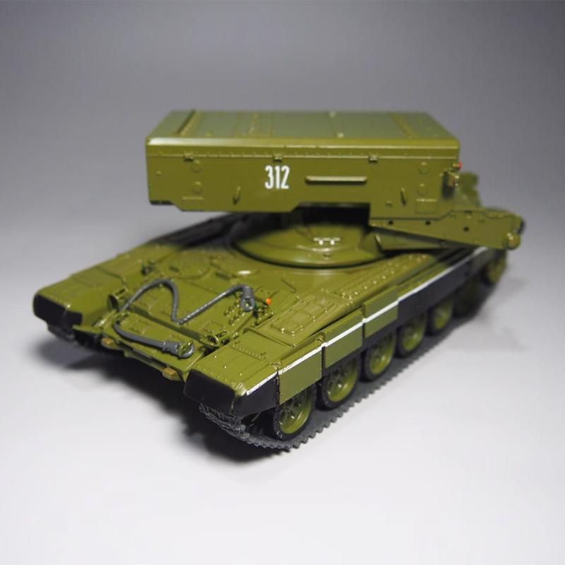Original 1:43 Scale Russian TOC-1A Flamethrower Tank Simulation Alloy Tank Model Collection Decoration Toy Gift Souvenir Display