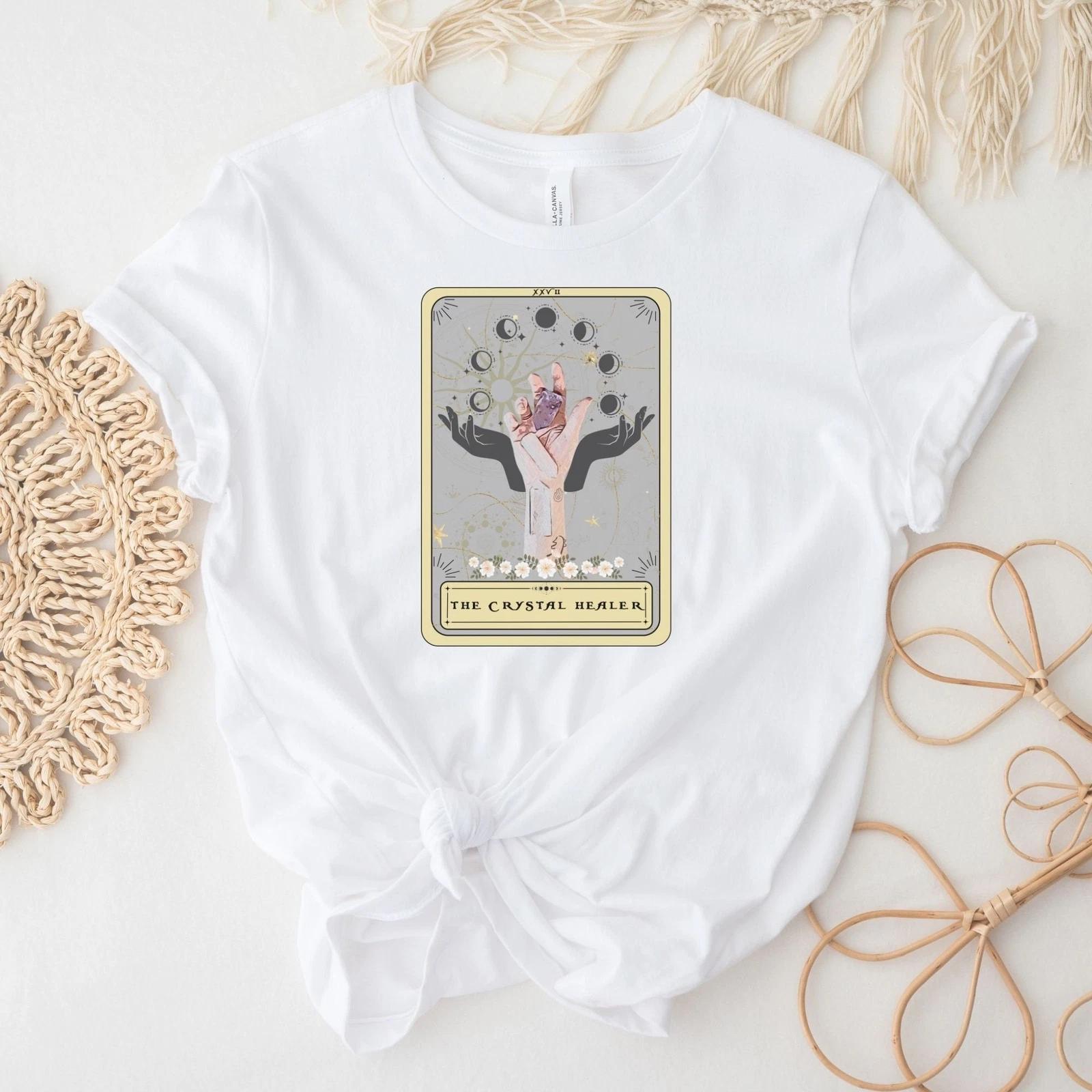 Crystal Healer Tarot Card Shirt S