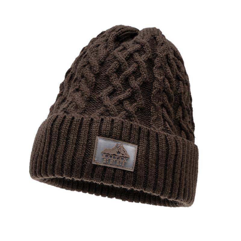 

Бархатная вязаная шапка, теплая шерстяная шапка для мужчин и женщин, зимняя ветрозащитная, морозостойкая, защита ушей кофейный