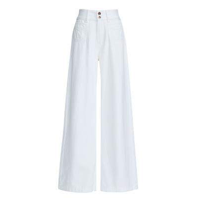 Lazy Style Wide-leg Flared Jeans for Women with High-Waist Slim Comfortable Fit Draped Floor Pants Wide-leg Pants for Women