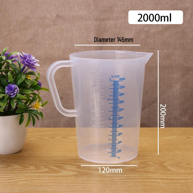 Food Grade Plastic Measuring Cup with Scale - Ideal for Milk Tea Shops & Baking, Large Capacity.
