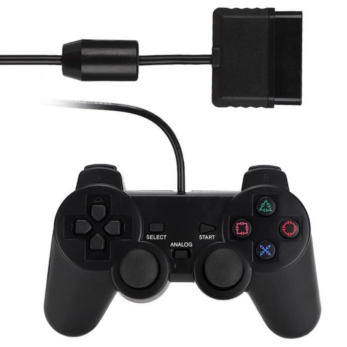 Manette de jeu - TBEST - PS2 - Filaire - Vibration - Ergonomique et résistant à l'usure