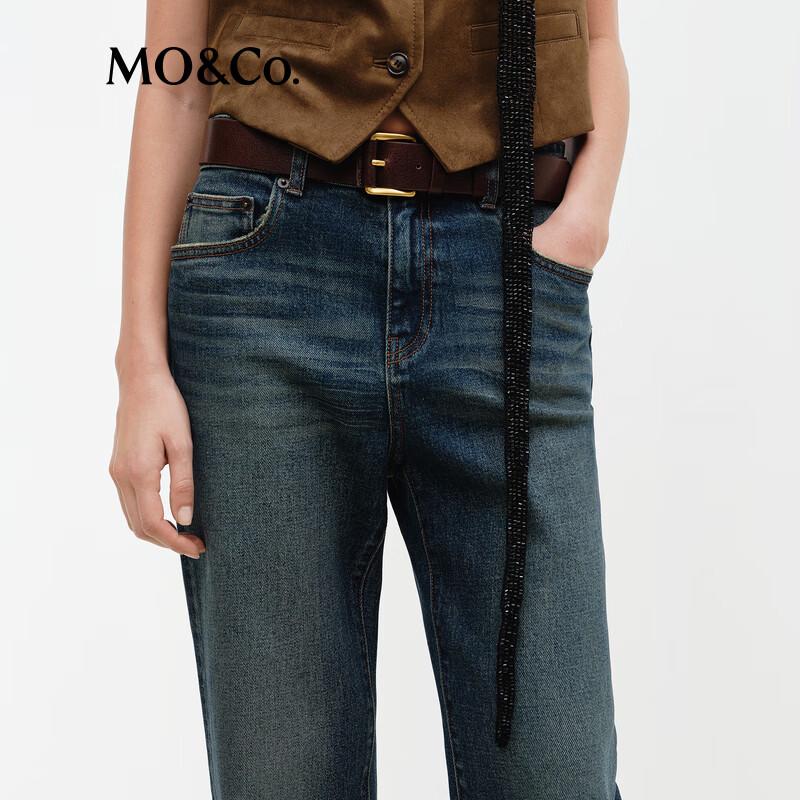 MO&Co. Women's Low-Waist Cropped Denim Jeans