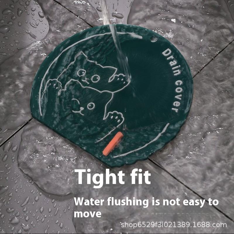 Sewer Floor Drain Cover Deodorizer Bathroom Silicone Deodorant Mat Thickening Kitchen Toilet Toilet Insect-Proof Floor Drain Mat