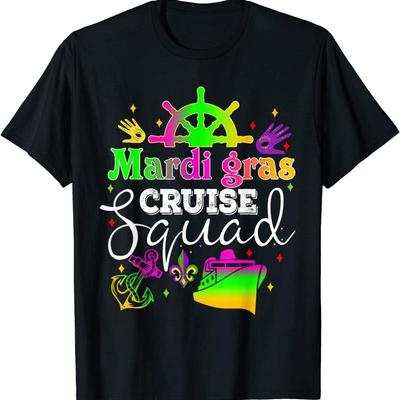 New Mardi Gras Cruise Squad Carnival Costume Celebration T Shirt S 4xl