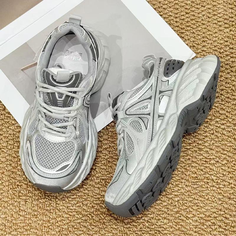 Dad Shoes Girl 2025 Summer New Small Sneakers Suction Film Bottom Mesh Breathable Women's Shoes Versatile Shoes Children