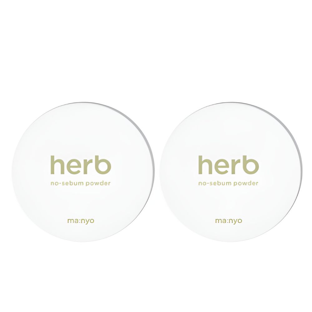 Manyo Factory Herb No Sebum Powder 6.5g x 2 [Oil-Control / Pore Blur / Vegan]