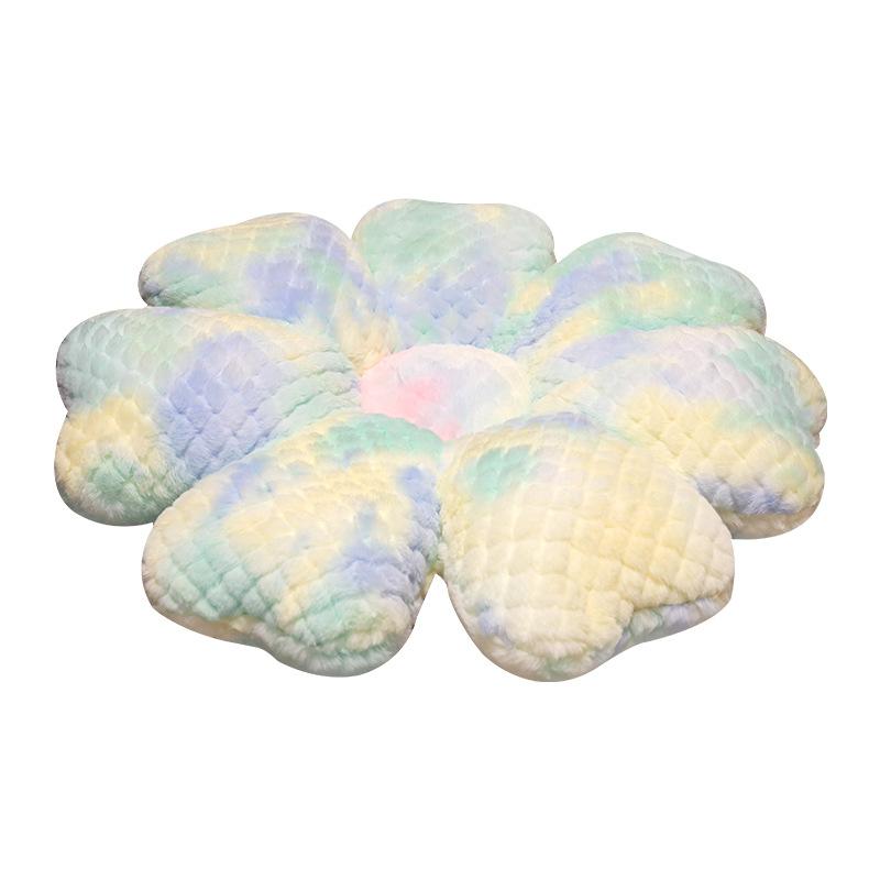 Color Tie-Dye Flower Seat Cushion Office Thickened Chair Cushion Autumn And Winter Student Warm Butt Cushion Bay Window Cushion