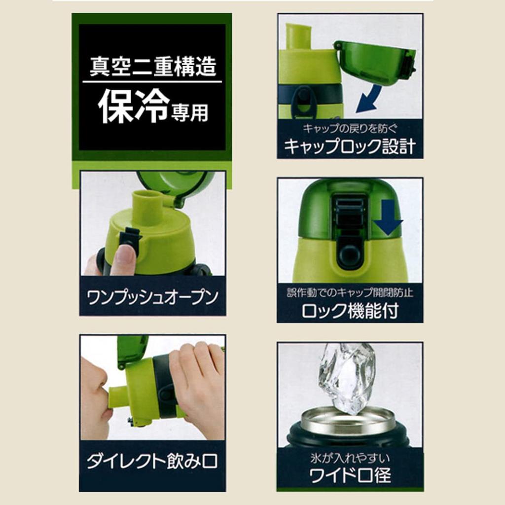 Skater Kids' Stainless Steel 3D Water Bottle, 480ml, Pokemon Pikachu Design, 21 (SDPV5-A)