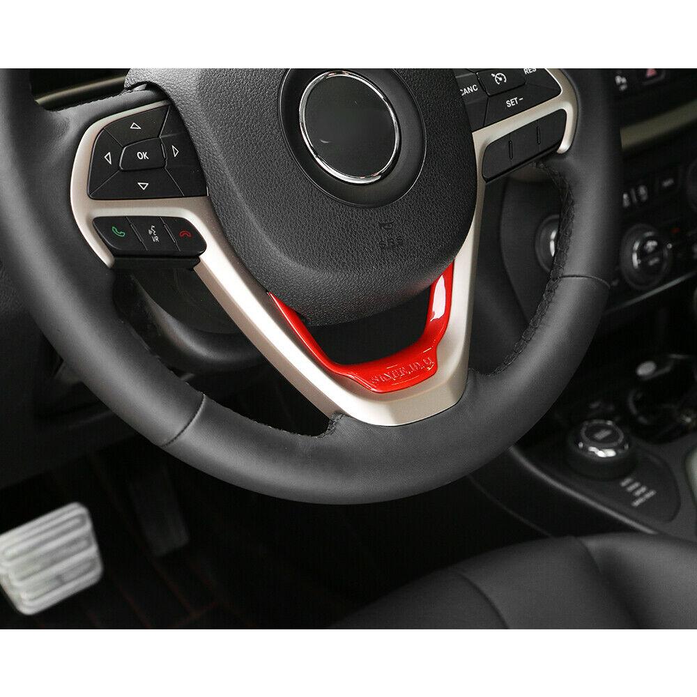 Red Steering Wheel Moulding Cover Trim For Jeep Grand Cherokee & Cherokee 2014+