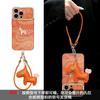 Lucky pony lanyard is suitable for Apple 17promax mobile phone case mate80 electroplating sticker 16 high-value girls